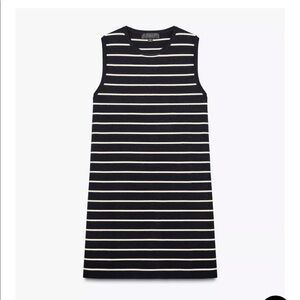 Zara STRIPED KNIT MINI DRESS